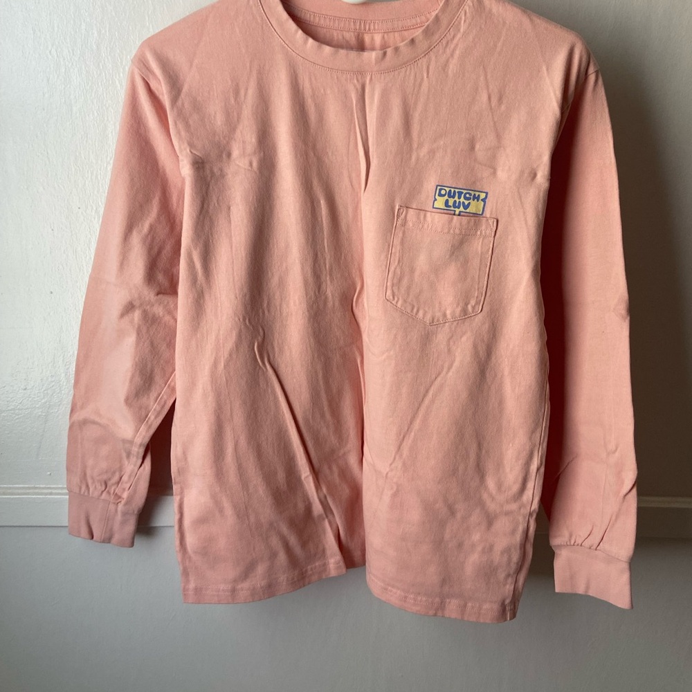 Dutch Bros Salmon Pink Long Sleeve Shirt